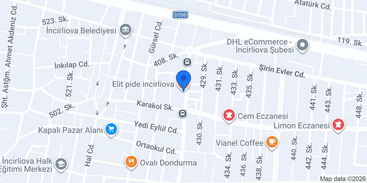 Elit pide incirliova konumu