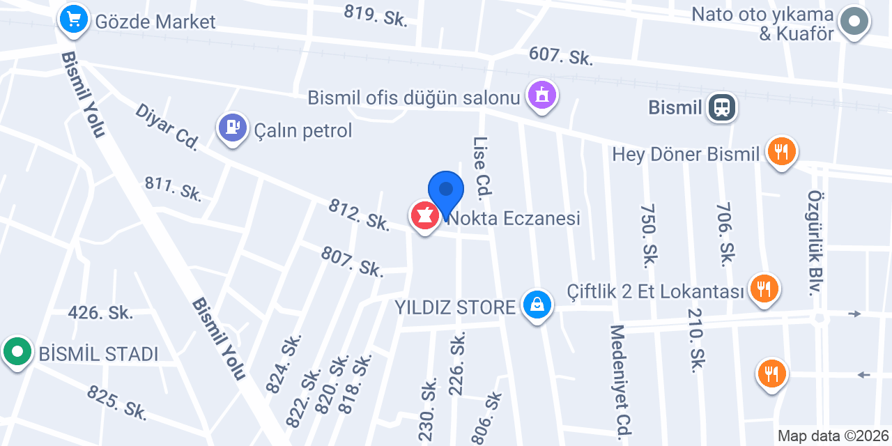 Akdağ eczanesi konumu