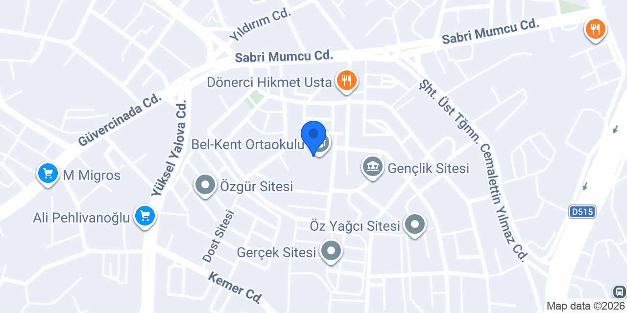 Bel-Kent Ortaokulu konumu