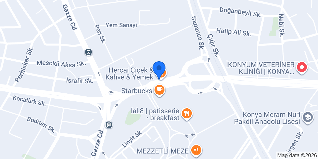 Peravet Veteriner Kliniği Konya konumu