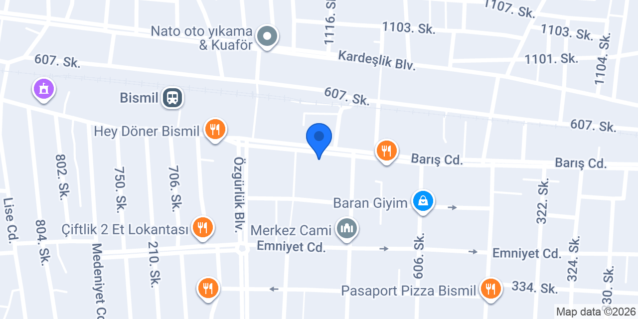 Şato Van kahvaltı salonu bismil konumu