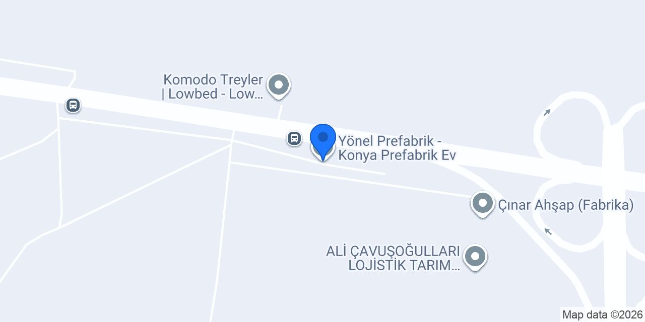 Yönel Prefabrik - Konya Prefabrik Ev konumu