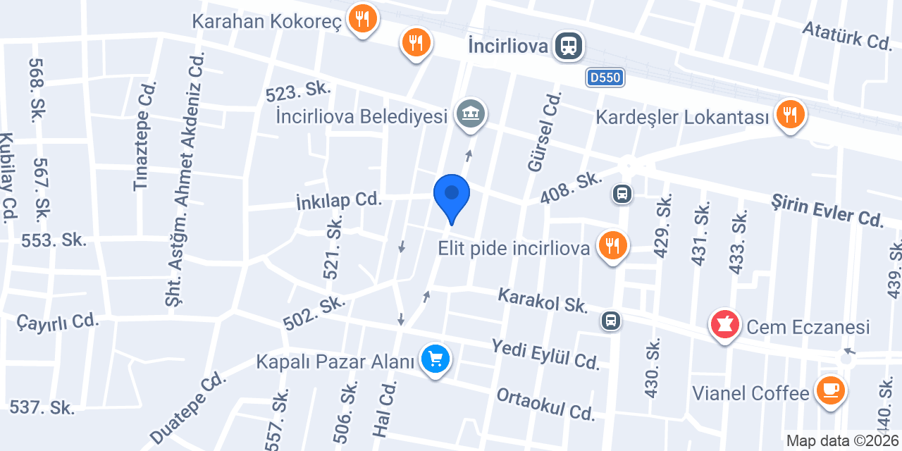 Manolya Çiçekçilik konumu