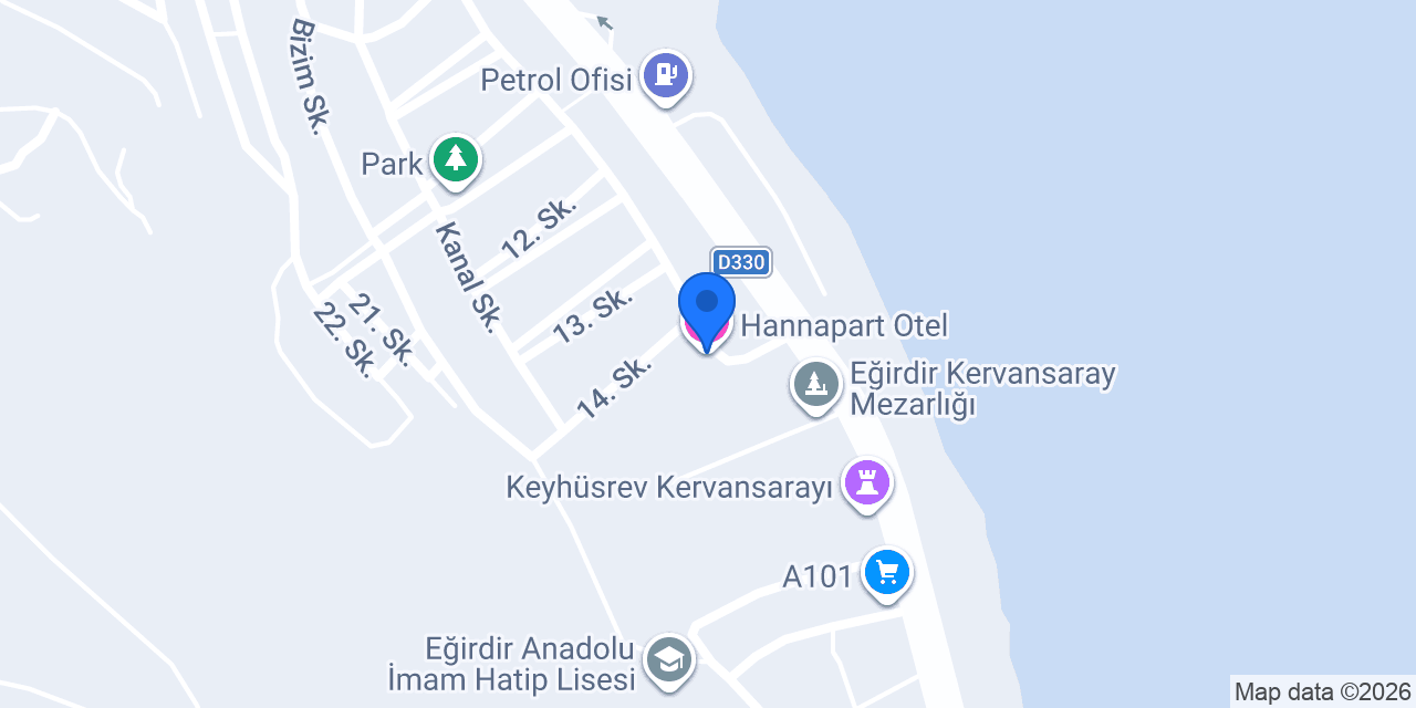 Hannapart Otel konumu