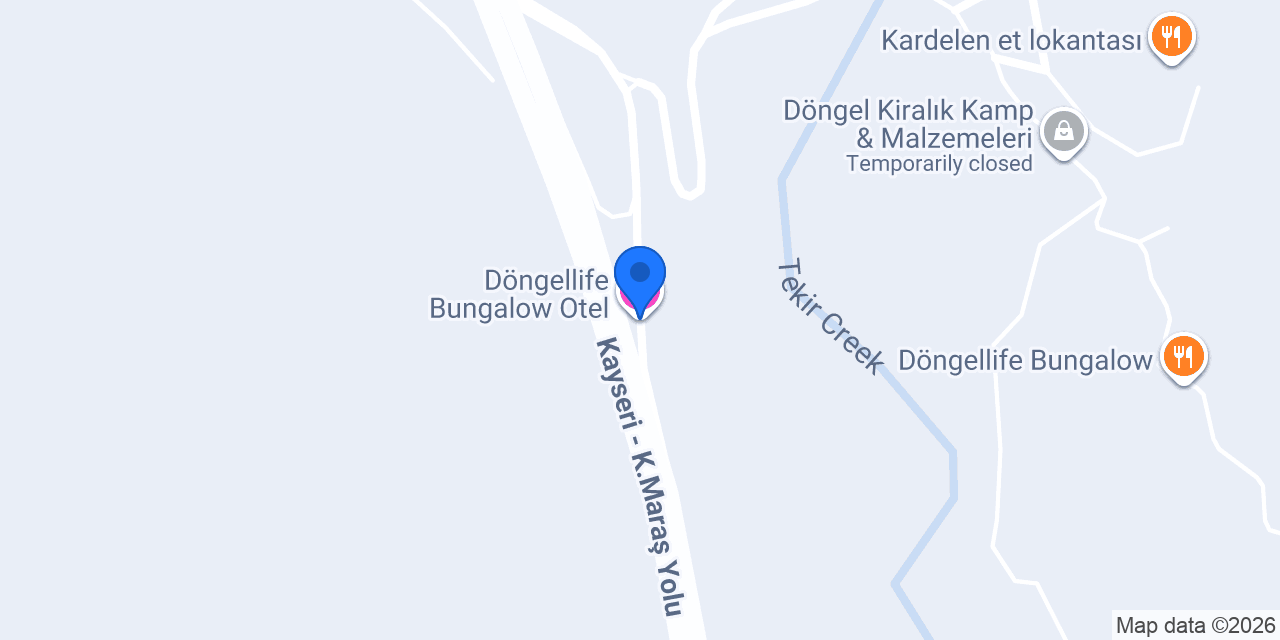 Döngellife Bungalow Otel konumu