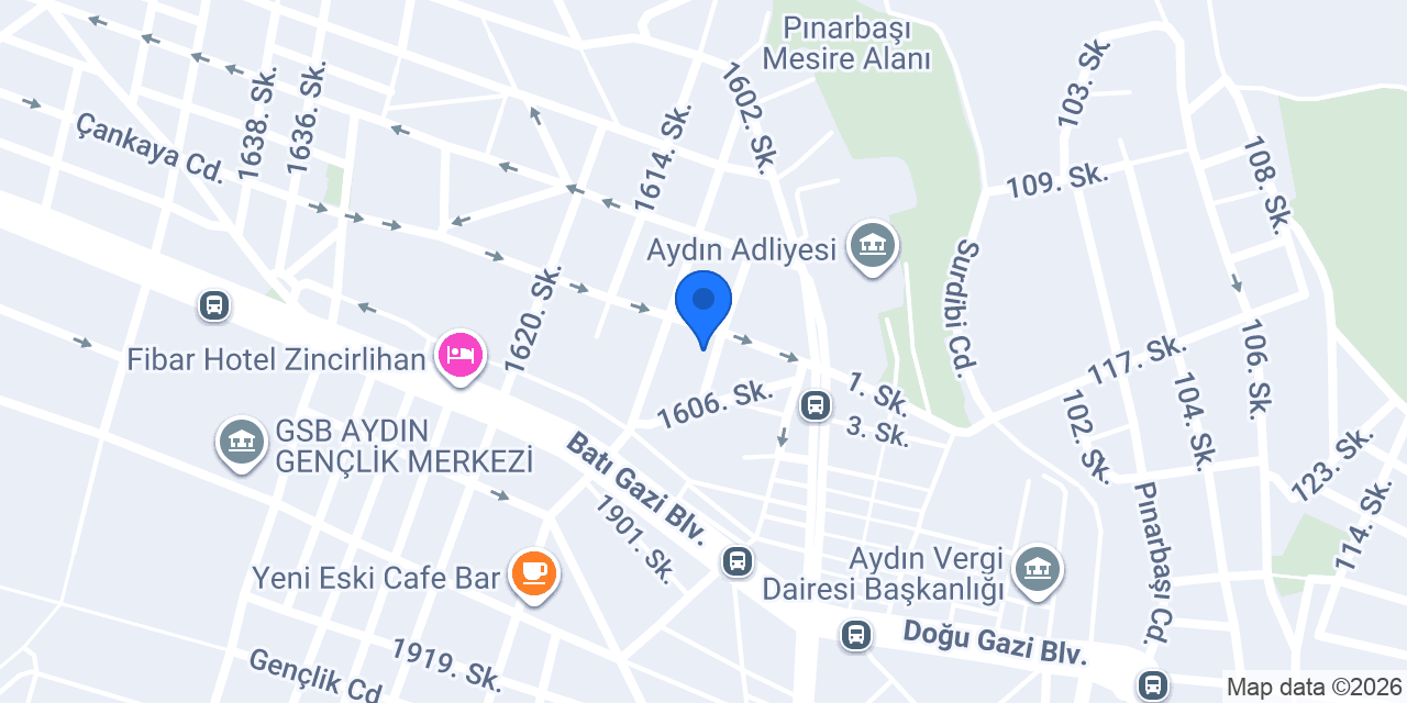 Avukat Tuğberk CANDEMİR Hukuk Bürosu konumu