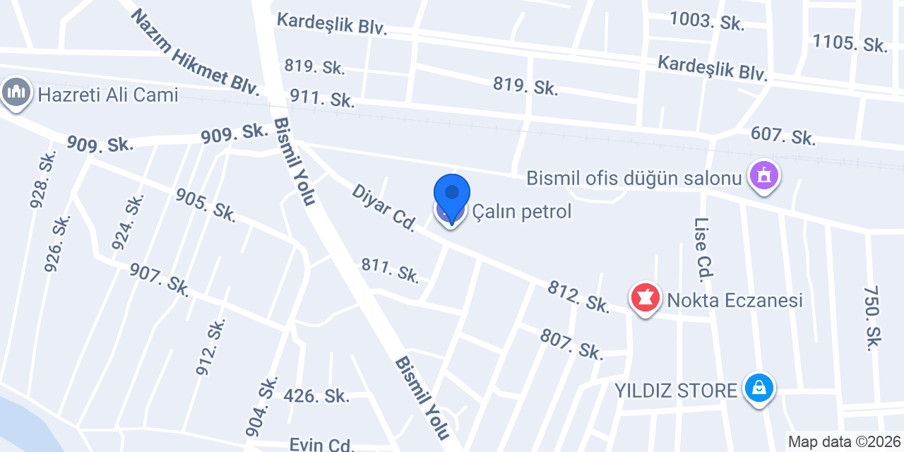 Çalın petrol konumu
