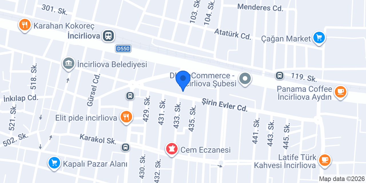 Barlas Sürücü Kursu konumu