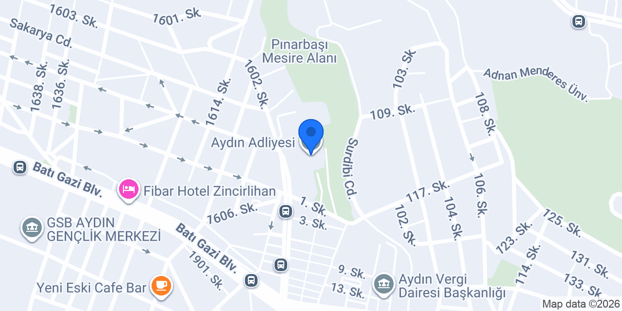 Aydın Adliyesi konumu