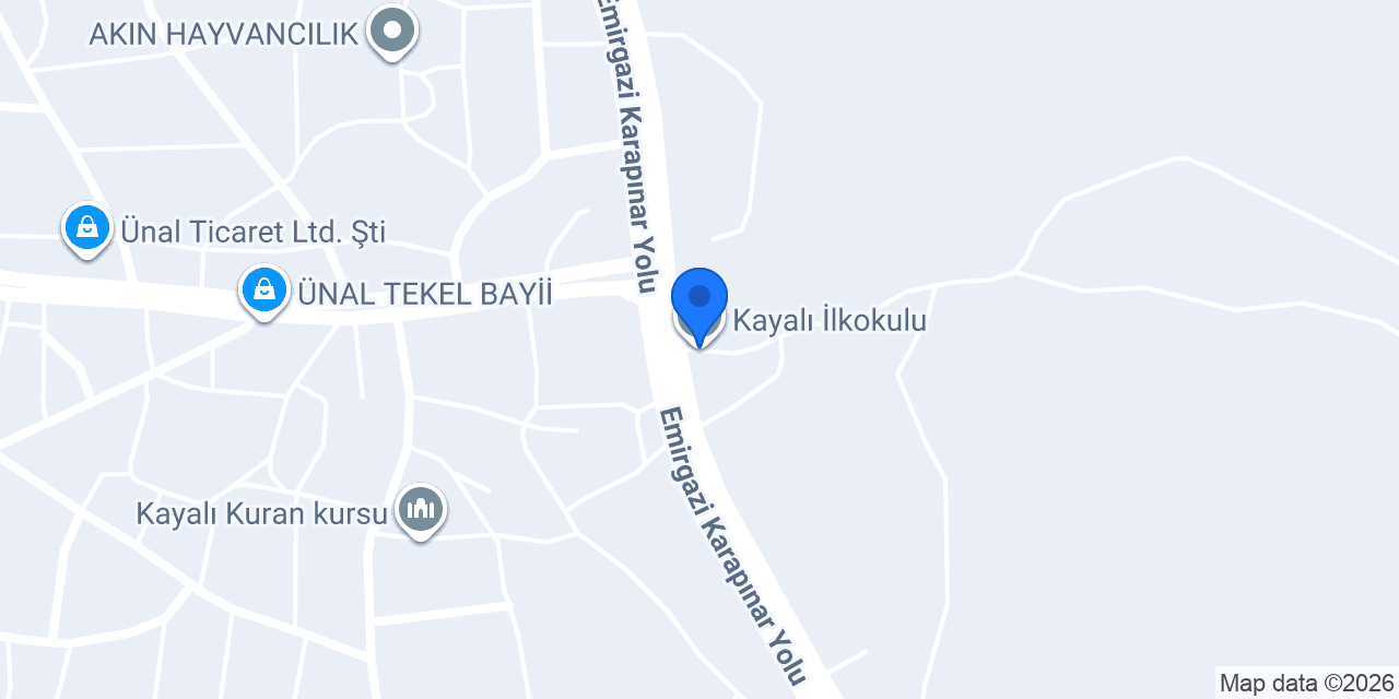 Kayalı İlkokulu konumu