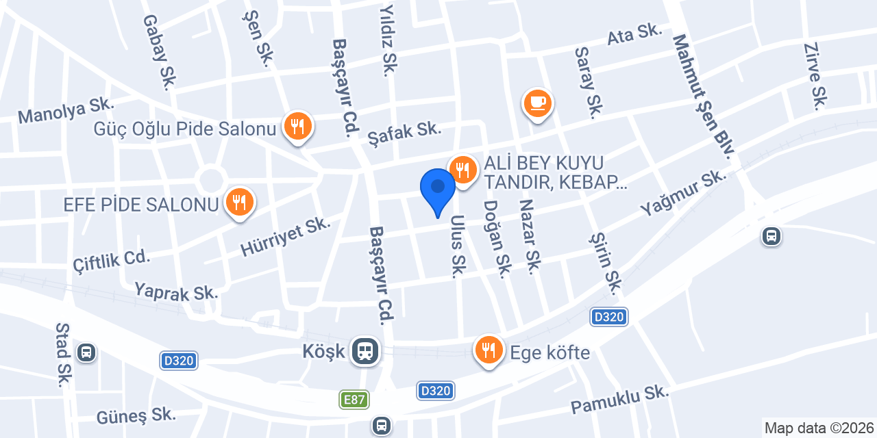 Akoğlu Mobilya konumu