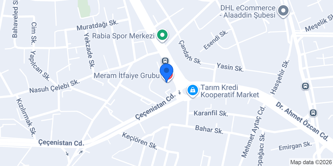 Meram İtfaiye Grubu konumu