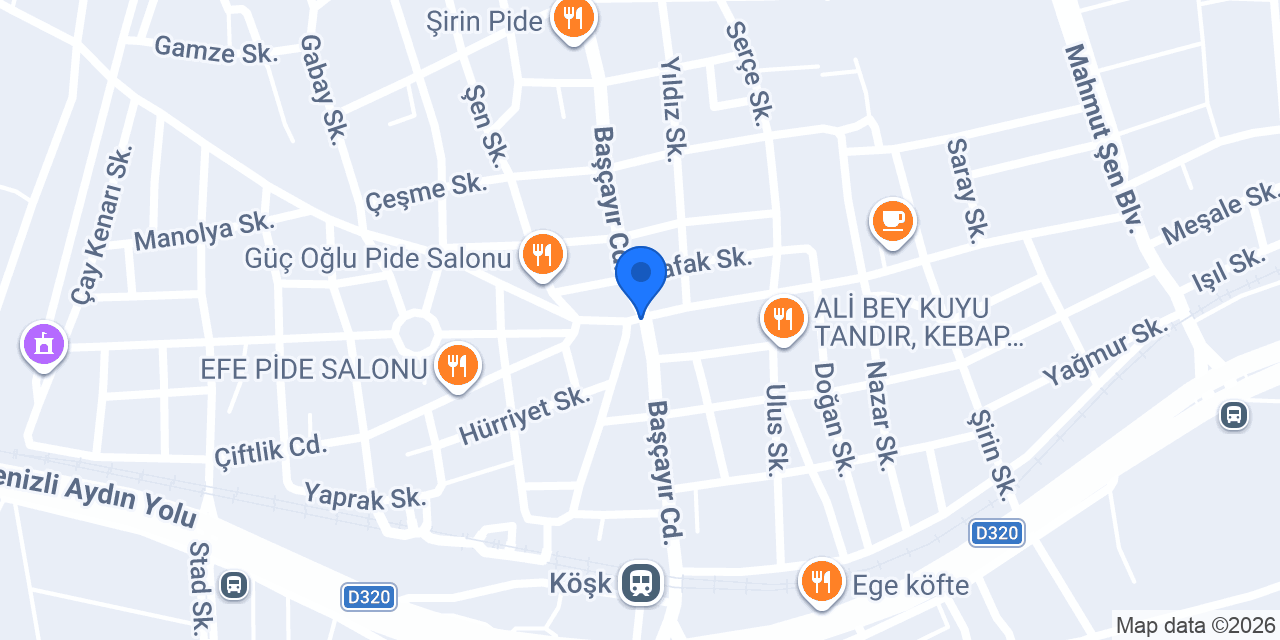 Köşk Sürücü Kursu konumu