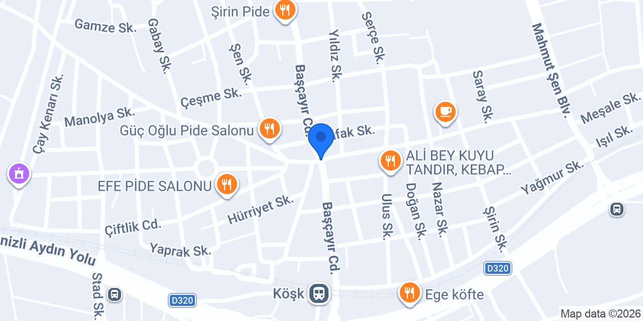 Köşk Taksi konumu