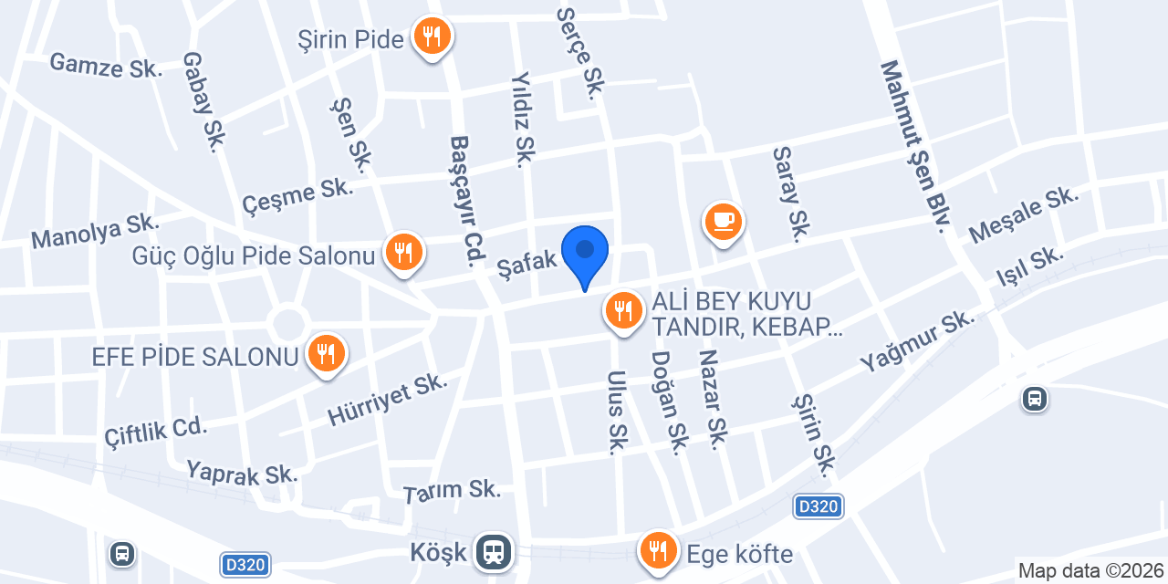 Özlem Halı Mobilya konumu
