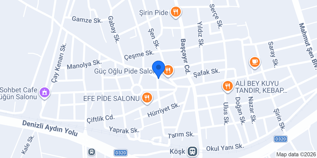 Özen Pide konumu