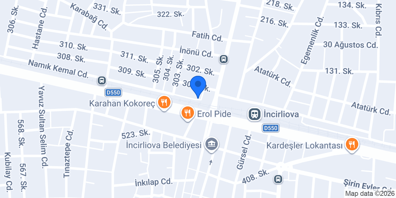 İncirliova Hamam konumu