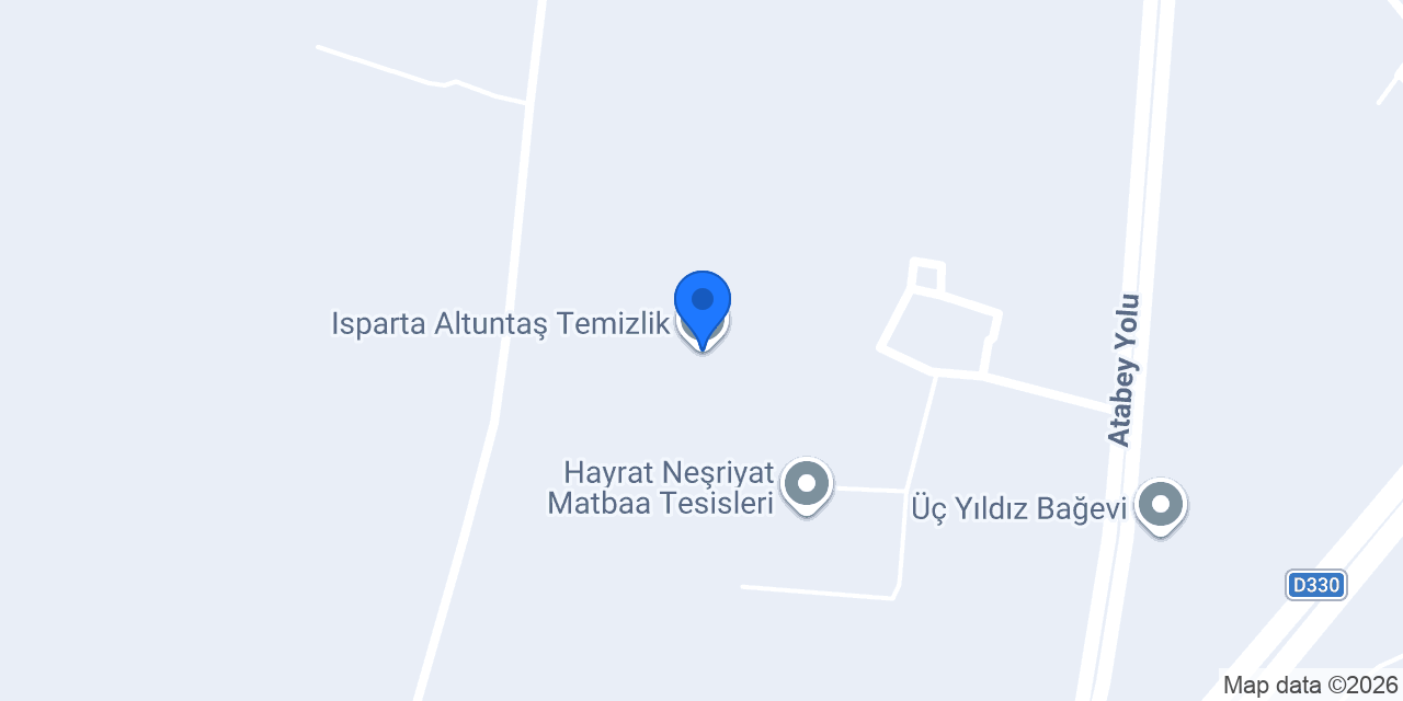 Isparta Altuntaş Temizlik konumu