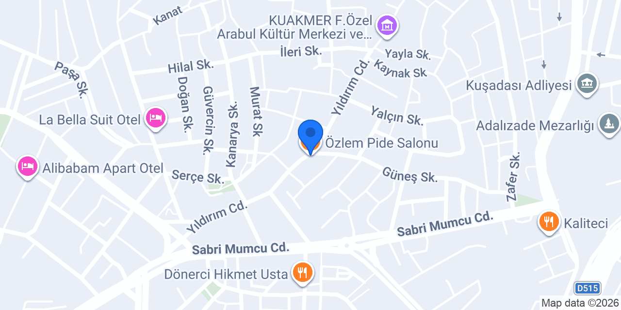 Özlem Pide Salonu konumu