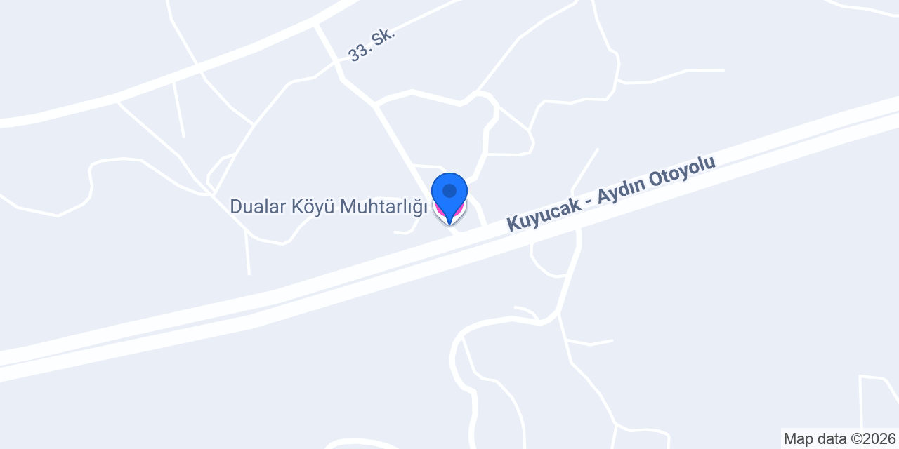 Dualar Köyü Muhtarlığı konumu