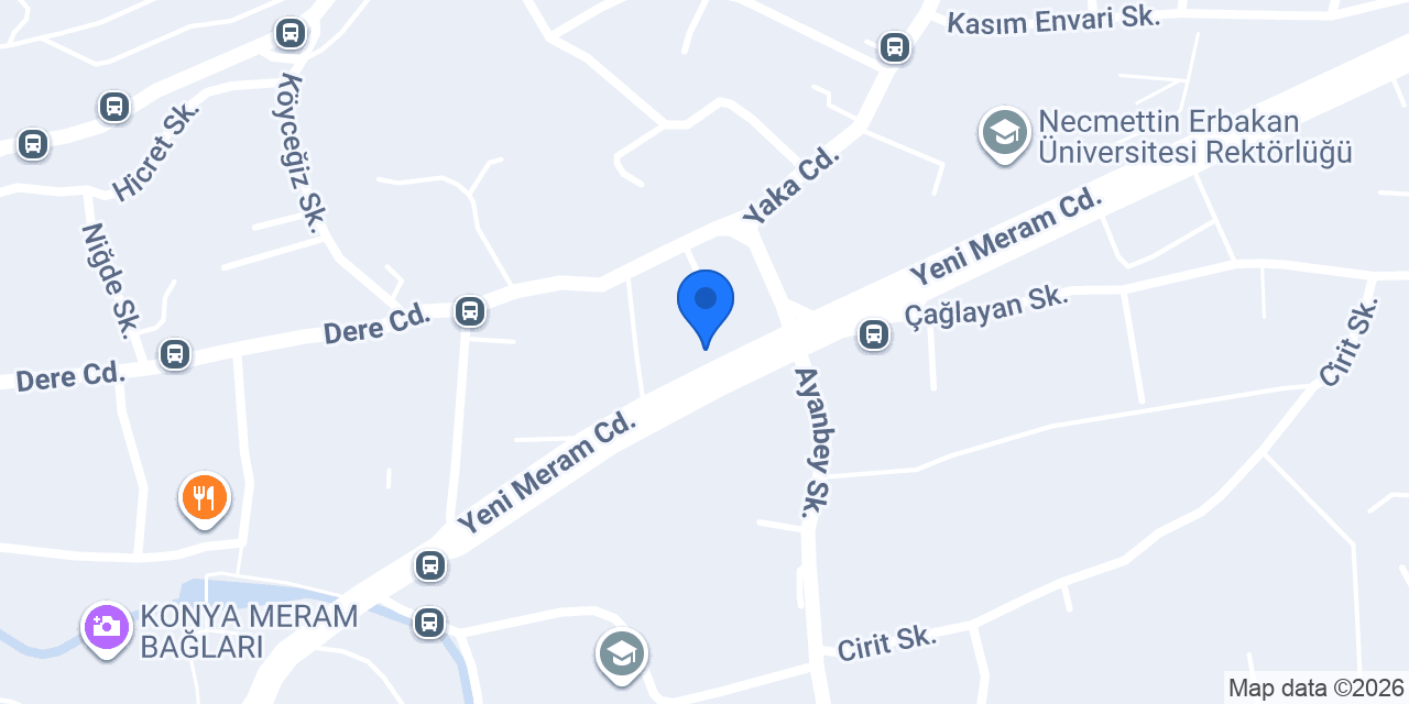 Bahçe Meram Kafe konumu