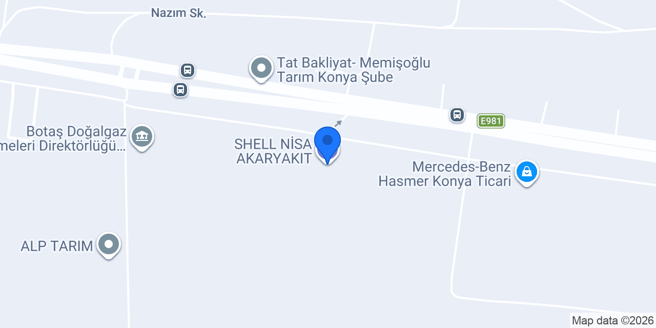 SHELL NİSA AKARYAKIT konumu