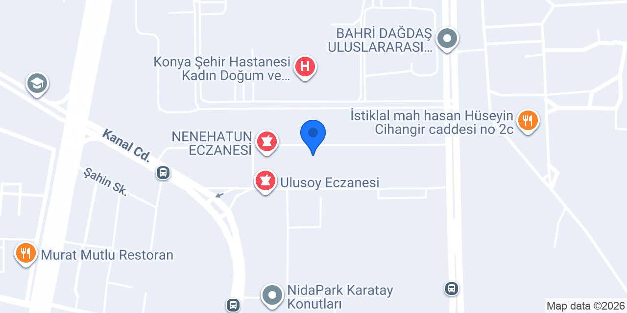 Veziroğlu Eczanesi Karatay konumu