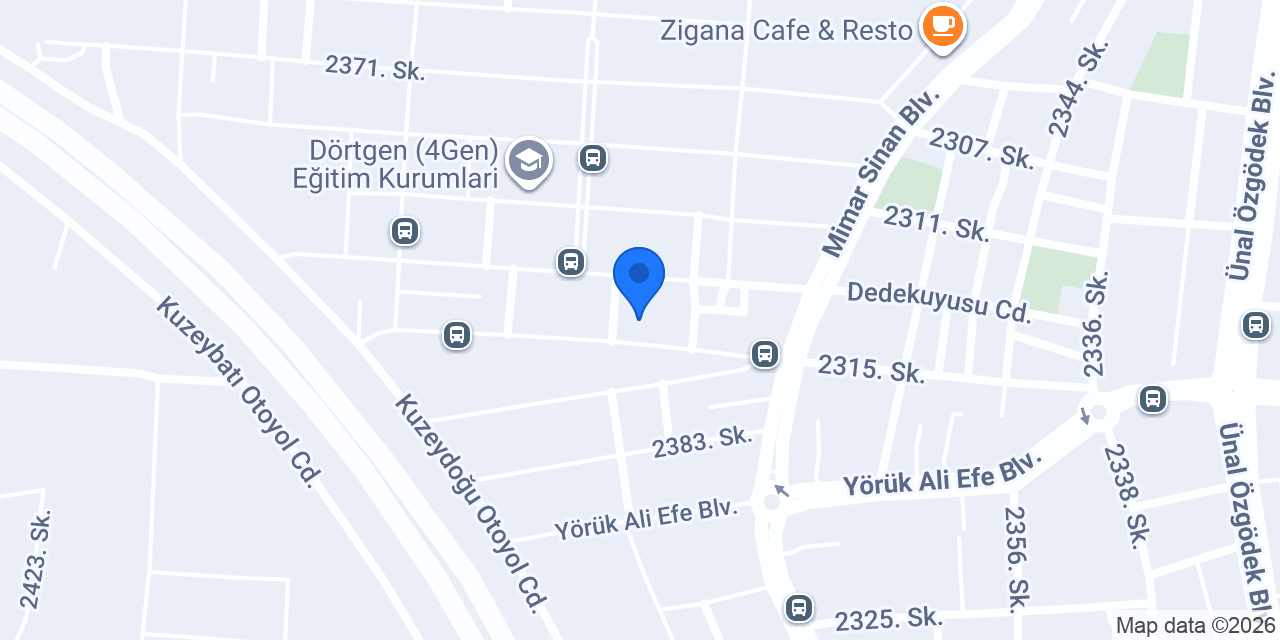 Mimarsinan Taksi konumu