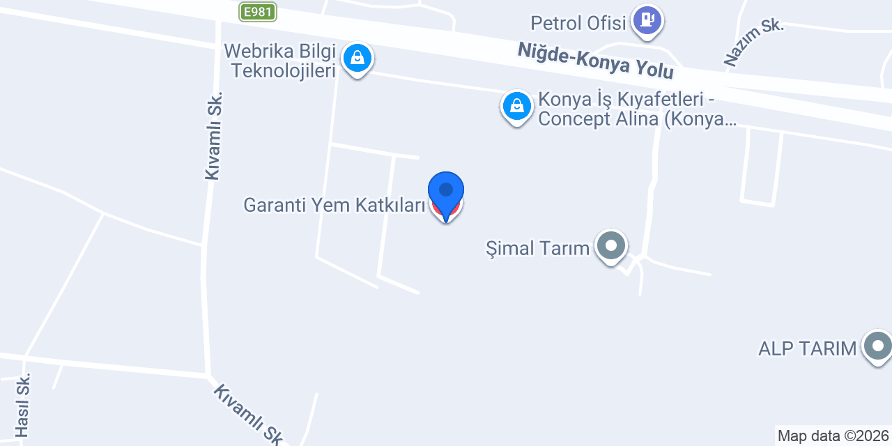 Garanti Yem Katkıları konumu