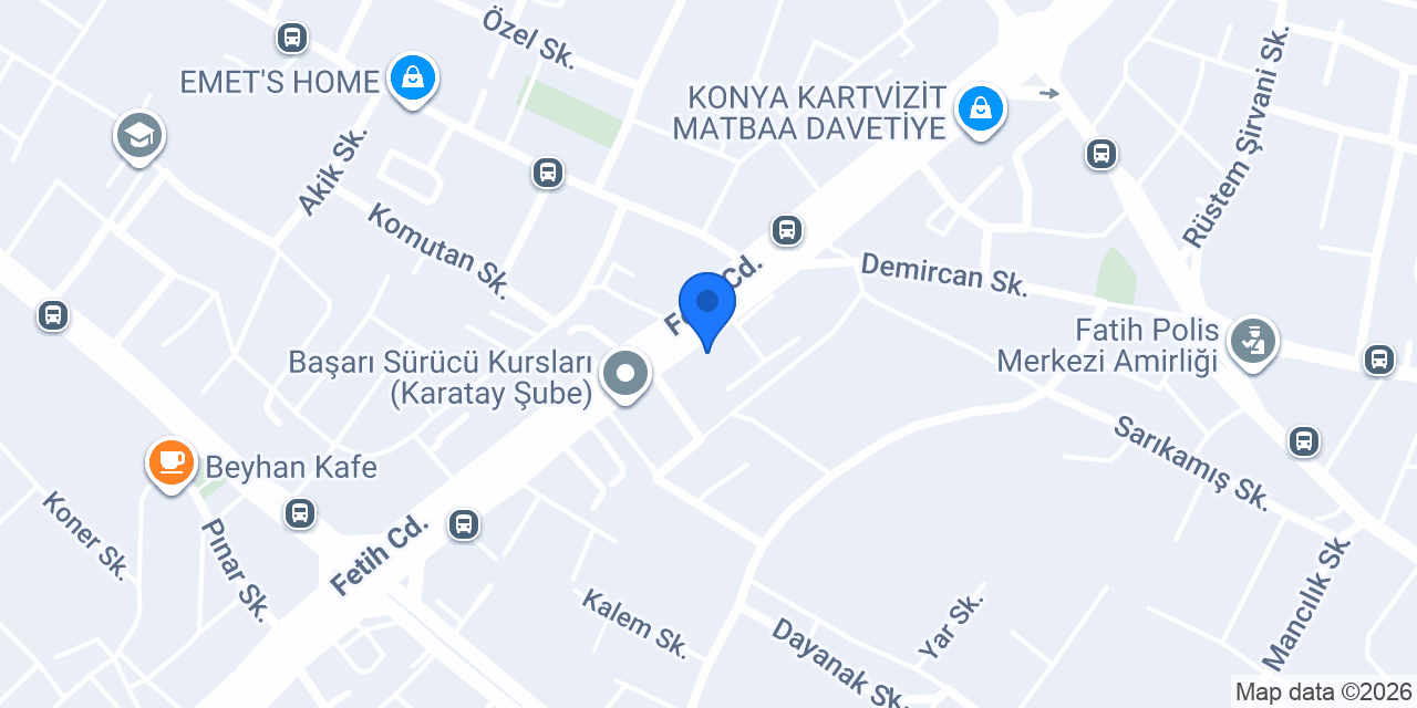 İBRAHİM ÇEBİÇ İKONYA YATIRIM konumu