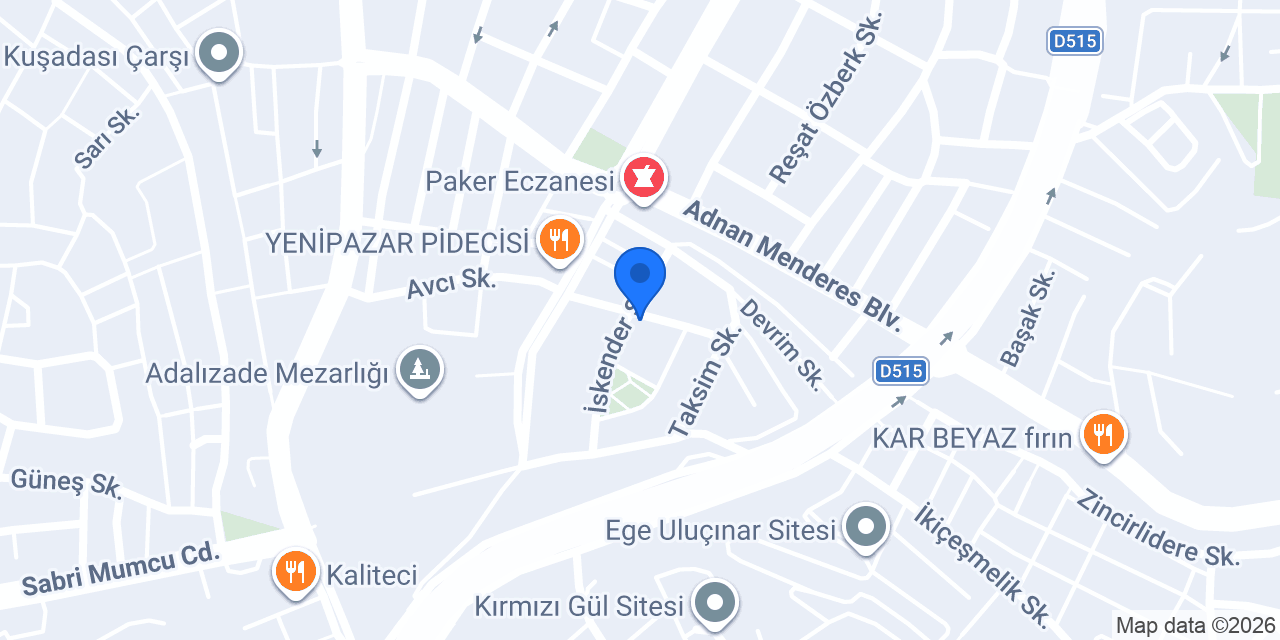 Kuşadası British Town Dil Okulları konumu