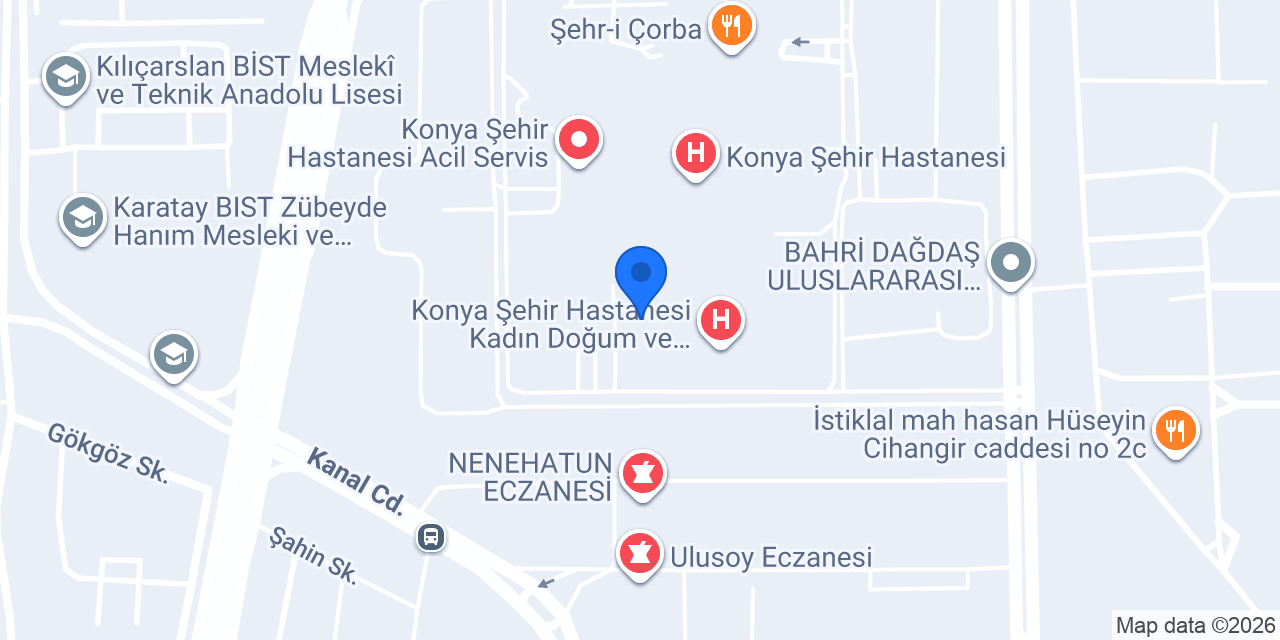 Konya Şehir Hastanesi Çiçekçi konumu