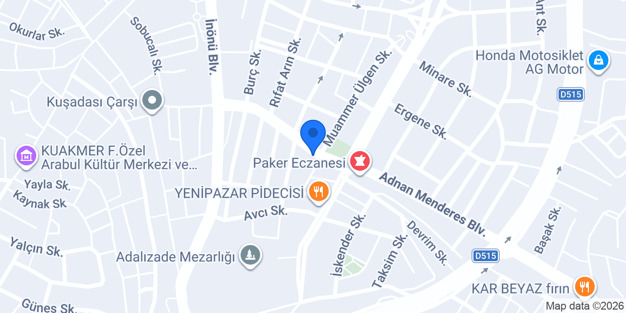 Adanalı tatlıcı konumu