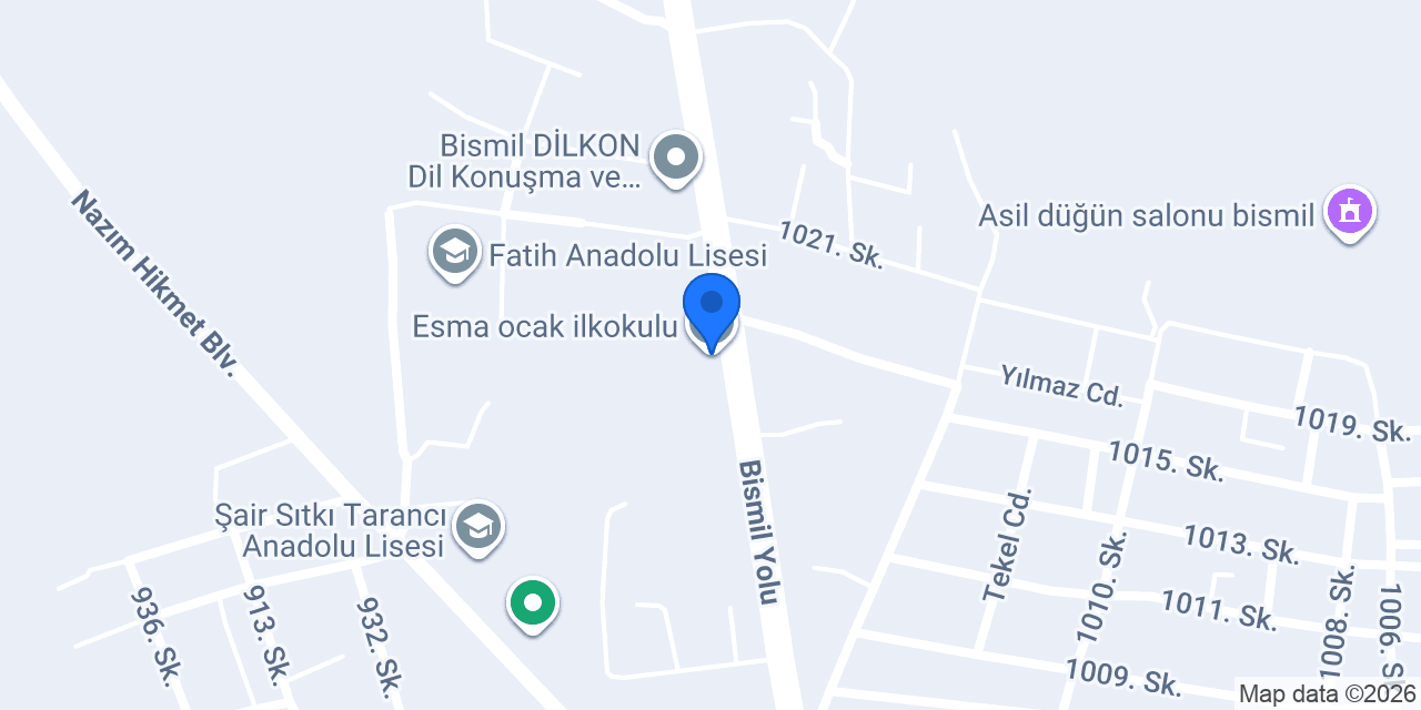 Esma ocak ilkokulu konumu