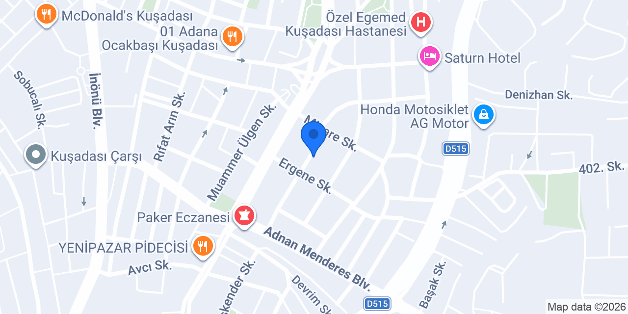 Yüksel Hotel konumu