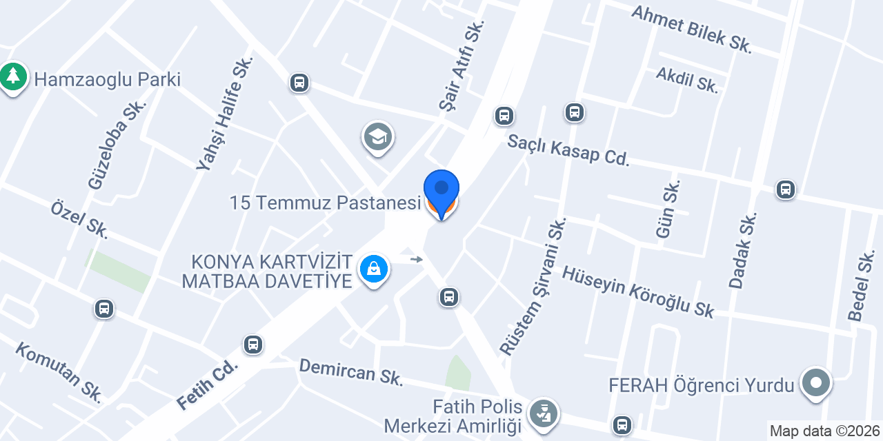 15 Temmuz Pastanesi konumu