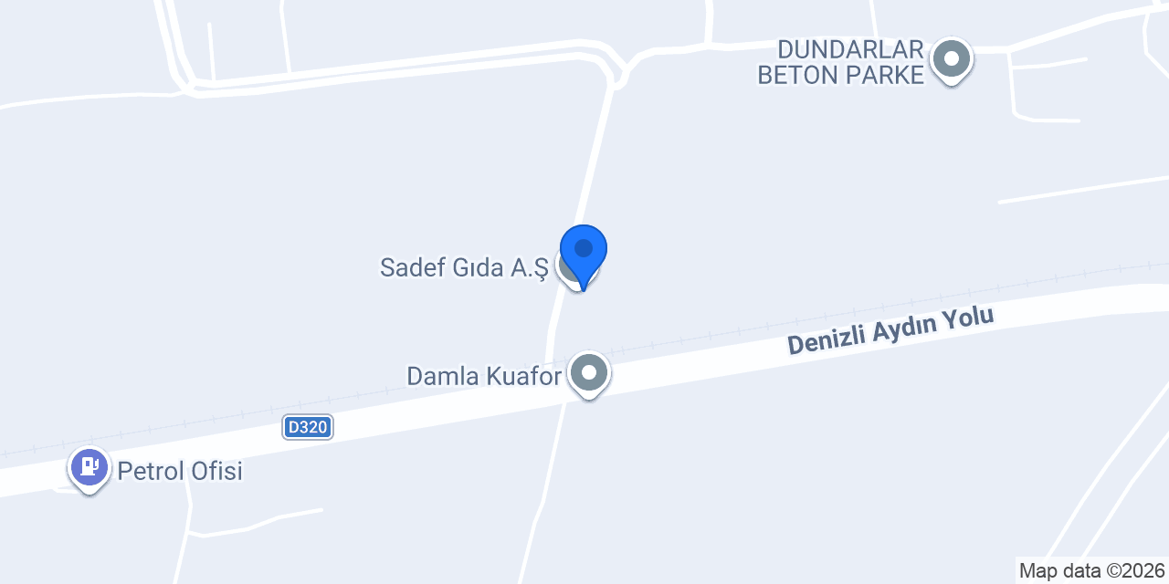 Sadef Gıda A.Ş. konumu