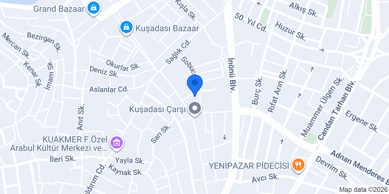 Kuşadası Bozacısı konumu