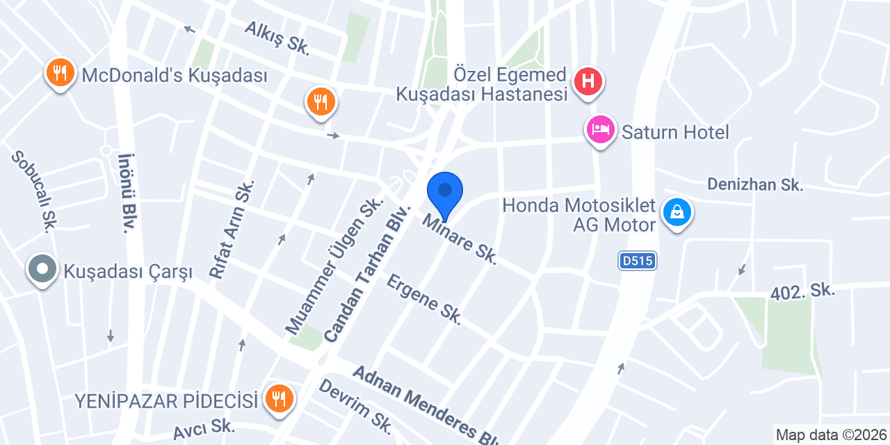 Dilek Sürücü Kursu konumu