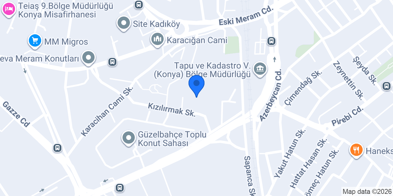 Meram Niyaz Usta İlkokulu konumu