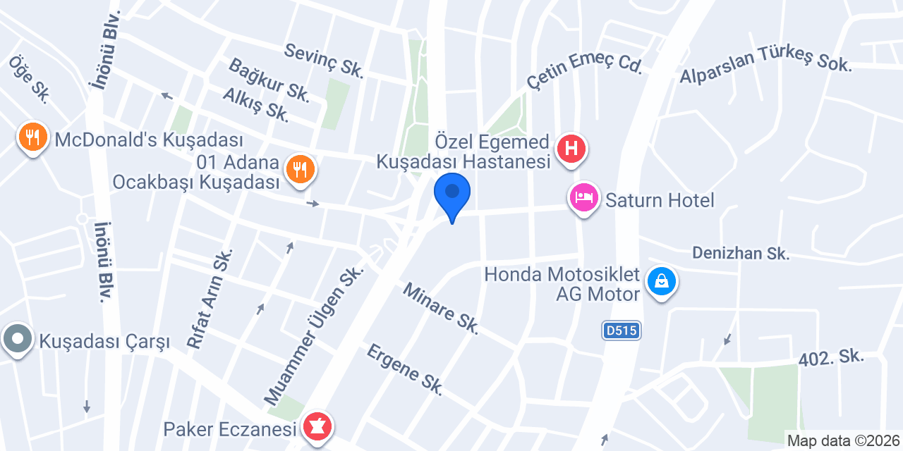 Kuşadası Anahtar konumu