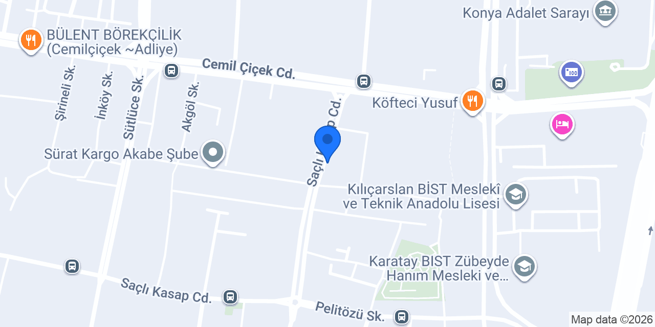 Ömer Chef Profiterol Karatay konumu