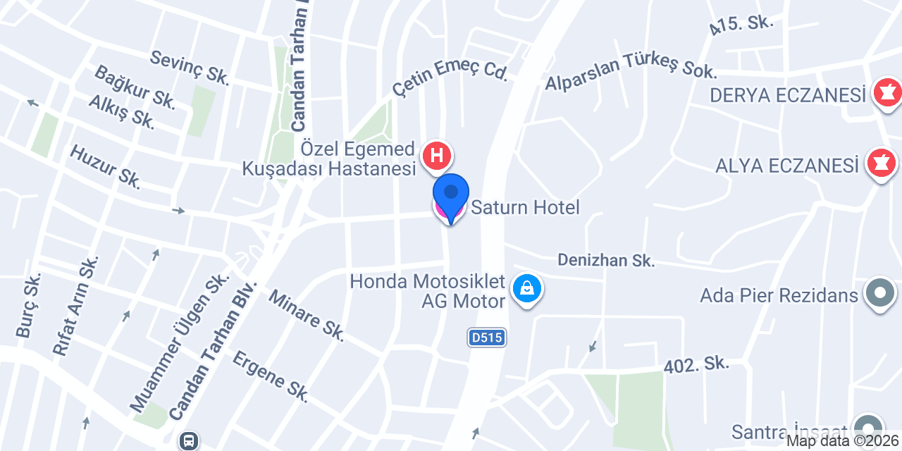 Saturn Hotel konumu