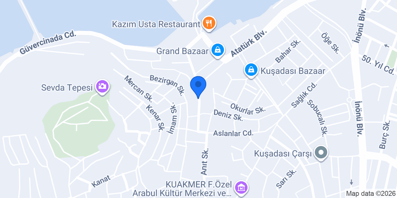 Egemen Cıty Hotel konumu