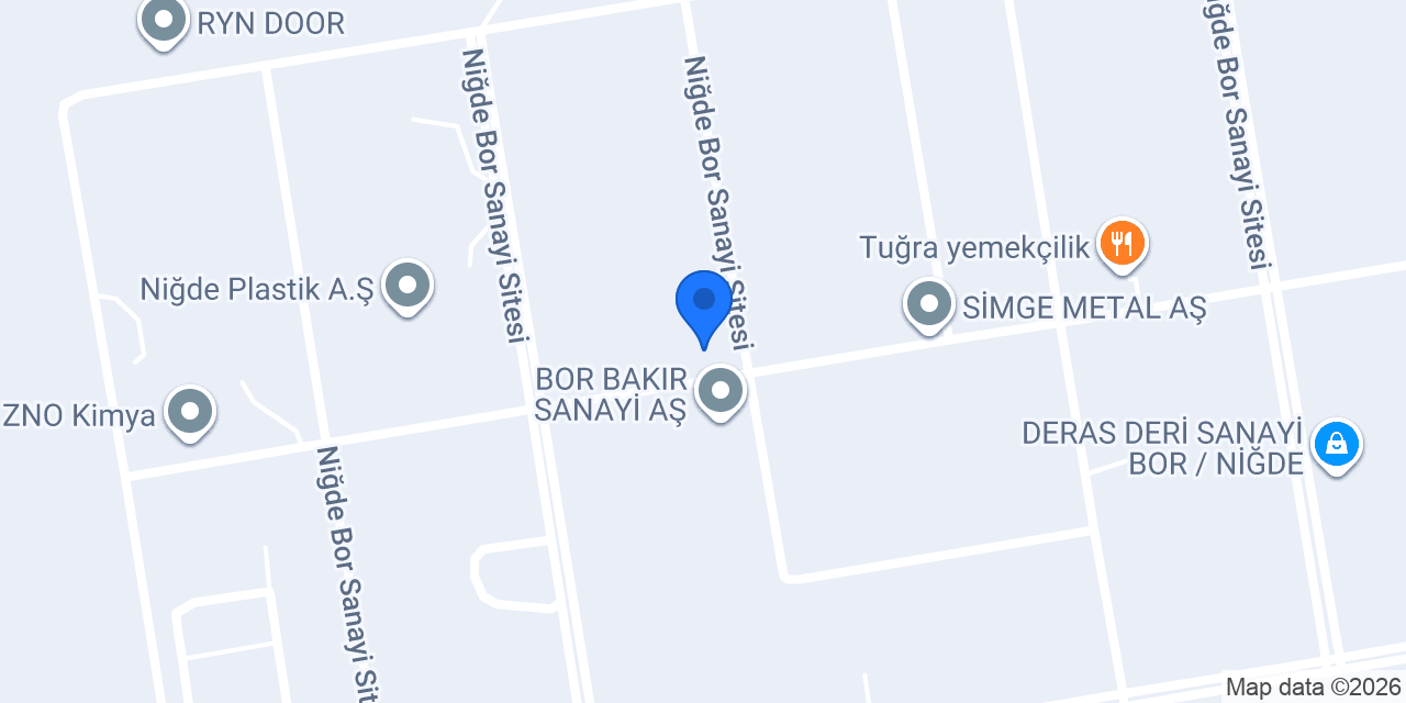 AS PLASTİK A.Ş BOR ORGANİZE FABRİKA konumu