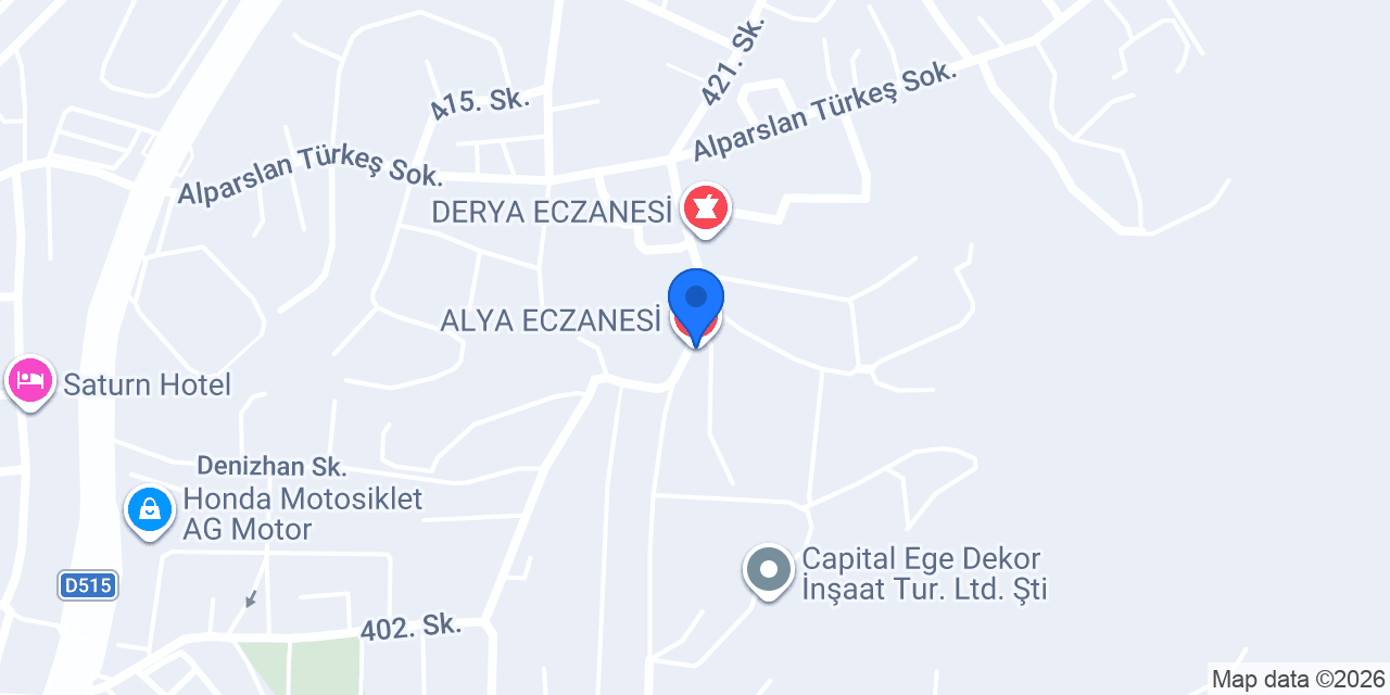 ALYA ECZANESİ konumu
