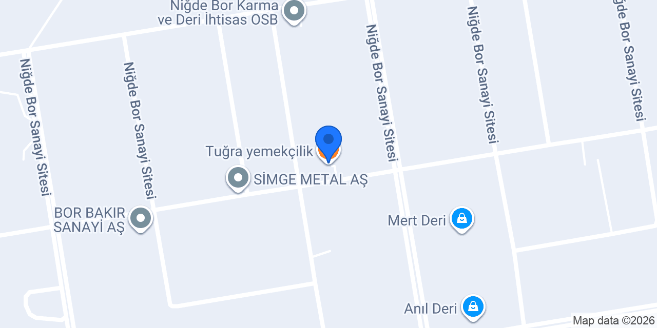 Tuğra yemekçilik konumu