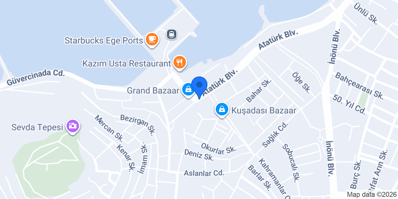DenizBank Kuşadası Liman Şubesi konumu
