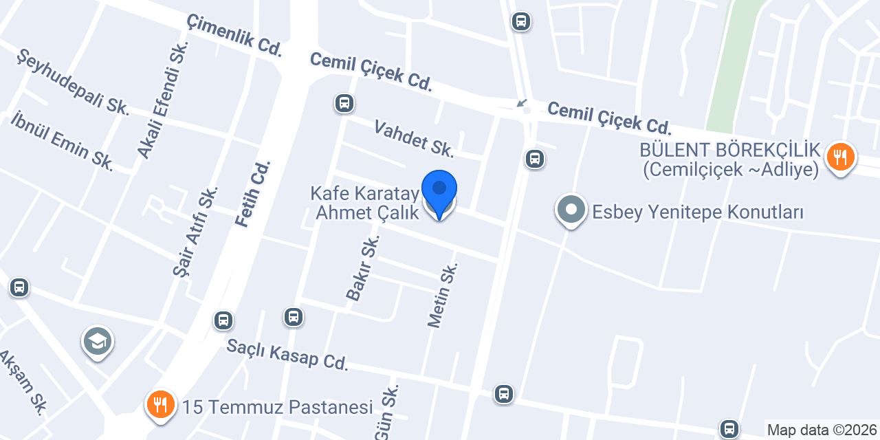 Kafe Karatay Ahmet Çalık konumu