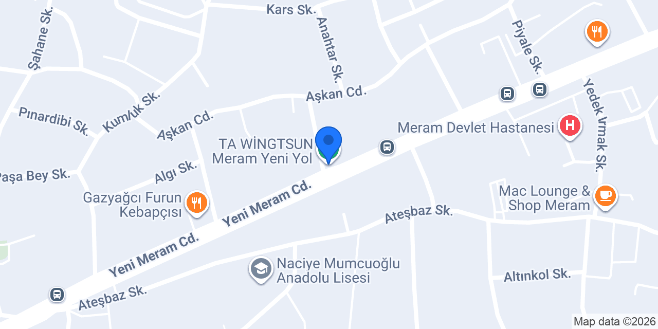 TA WİNGTSUN Meram Yeni Yol konumu